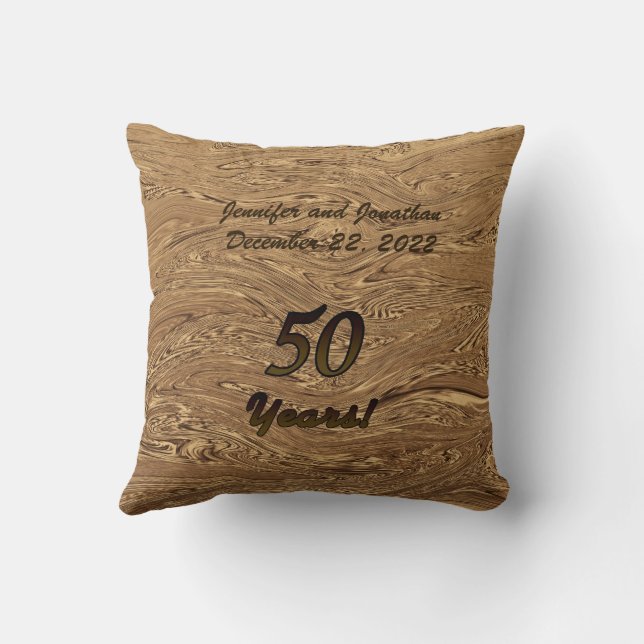 Golden Bröllop 50-årsjubileum, Namn, Square Kudde (Baksida)
