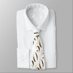 Golden Bröllop 50:e födelsedag Neck Tie Slips<br><div class="desc">Faux Guld nummer 50 på White Background,  Elegant White and Guld look Neck Tie,  Universitetsjubileumsgåva för 50:e födelsedagen och Golden Bröllop-årsdagen</div>