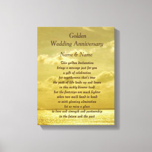 Golden Bröllop-årsjubileum canvas