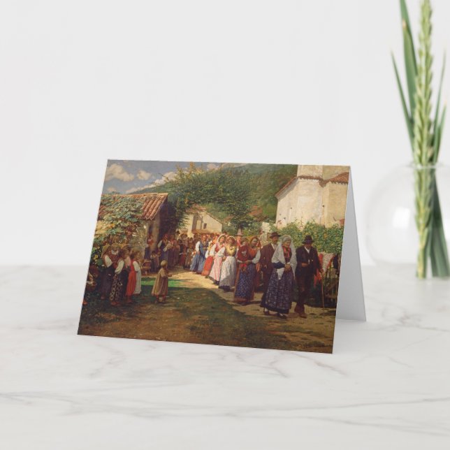 Golden Bröllop (olja på canvas) Helgkort (Framsida)