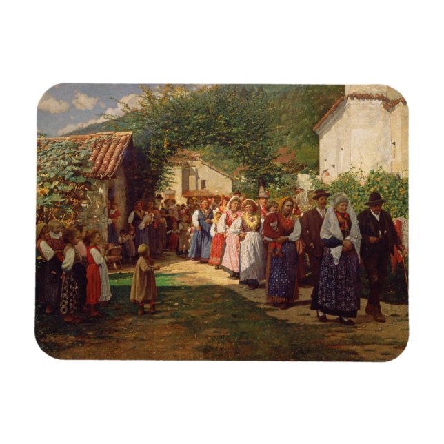 Golden Bröllop (olja på canvas) Magnet (Horisontell)