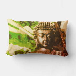 Golden Bronze Buddha Meditation Zen Lumbarkudde