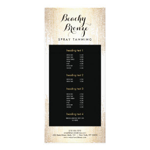 Golden Bronze Confetti Dots Salon Rack Card Reklamkort