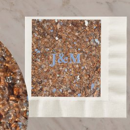 Golden Bronze Elegant Glitter Glam Pappersservett