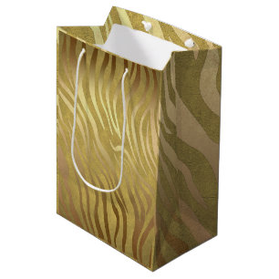 Golden Bronze Zebra tryck Jungle Safari Glam