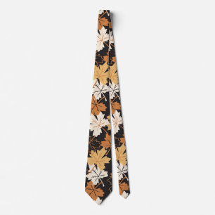 Golden Brown Autumn Mönster Black Ver Slips