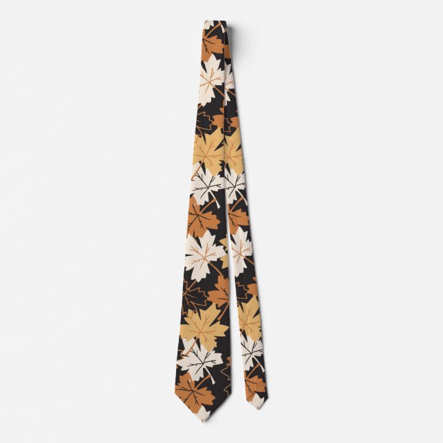 Golden Brown Autumn Mönster Black Ver Slips (Framsida)