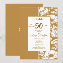 Golden Brown Birthday-inbjudan Inbjudningar
