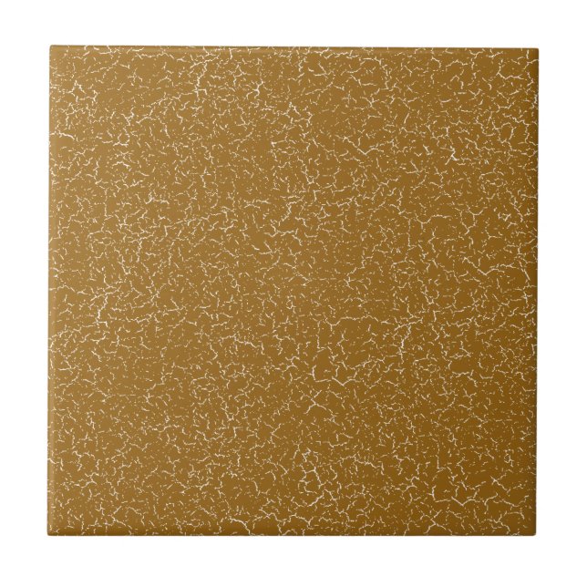 Golden Brown Crackle Glaze Solid Färg Tile Kakelplatta (Framsidan)