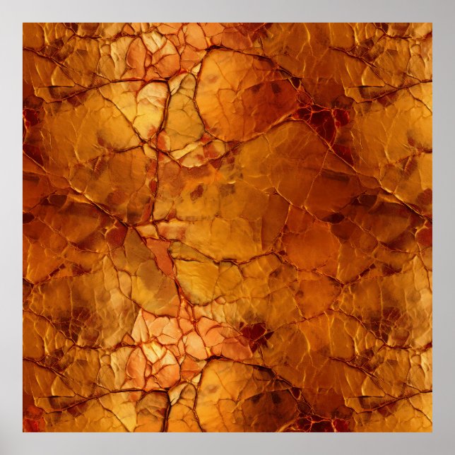 Golden Brown Cracks Struktur Poster (Framsidan)