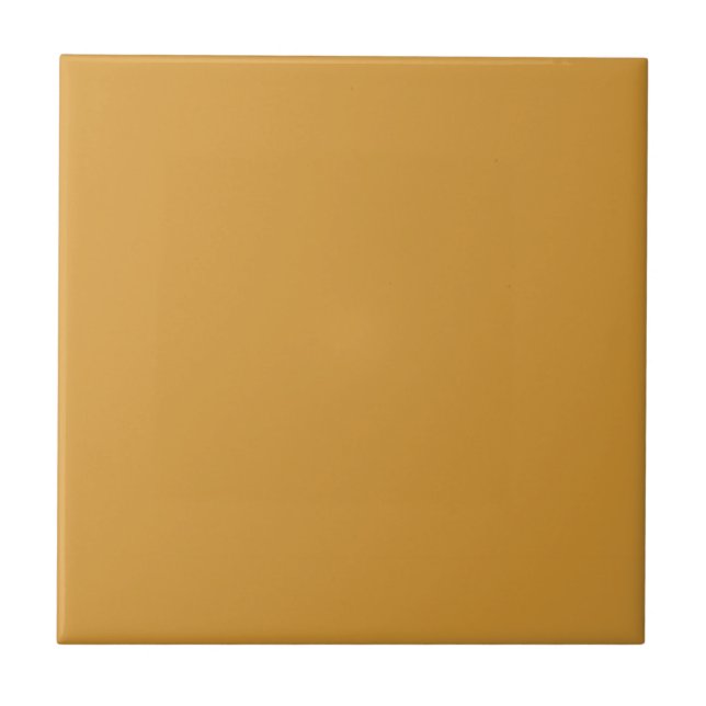 Golden Brown Gult Solid Färg SW 6685 med mellanton Kakelplatta (Framsidan)
