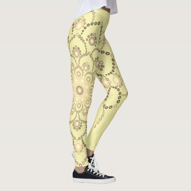 Golden-Brown Mandala Leggings (Höger)