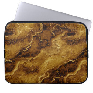Golden Brown Marble Struktur Laptop Fodral