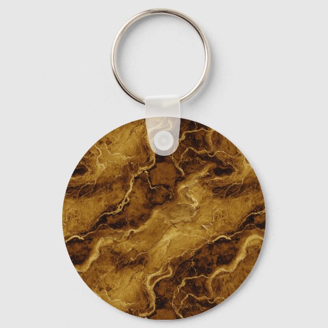 Golden Brown Marble Struktur Nyckelring (Framsida)