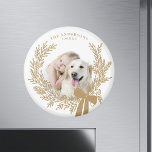 Golden Brown Simple God Julkrans Foto Magnet<br><div class="desc">Helgdag fotomagnet med en enkel julkrans. Om du vill ha en mer avancerad anpassning av den här designen klickar du på knappen DESIGN VERKTYG ovan!</div>