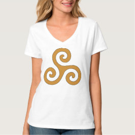 Golden Brown Triskelion Spiral T Shirt