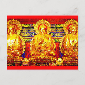 GOLDEN BUDDHA BLESSINGS ART PRINT VYKORT