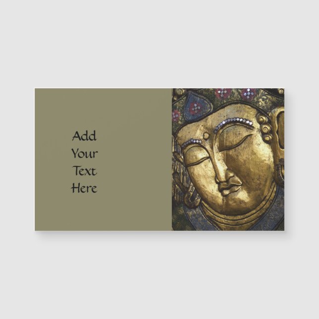 Golden Buddha Bluting Meditating Affärskort (Framsida)