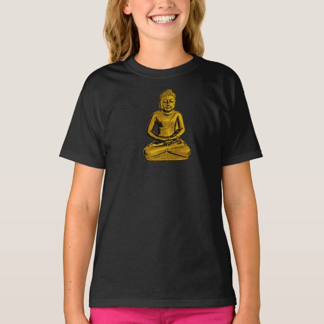 Golden Buddha Girls T-Shirt (Framsida)