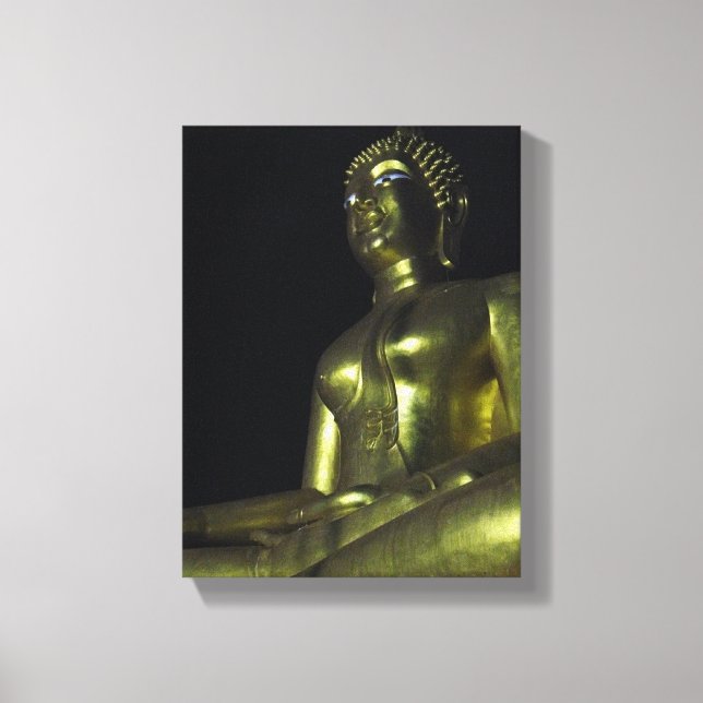 Golden Buddha i natt Canvastryck (Framsida)