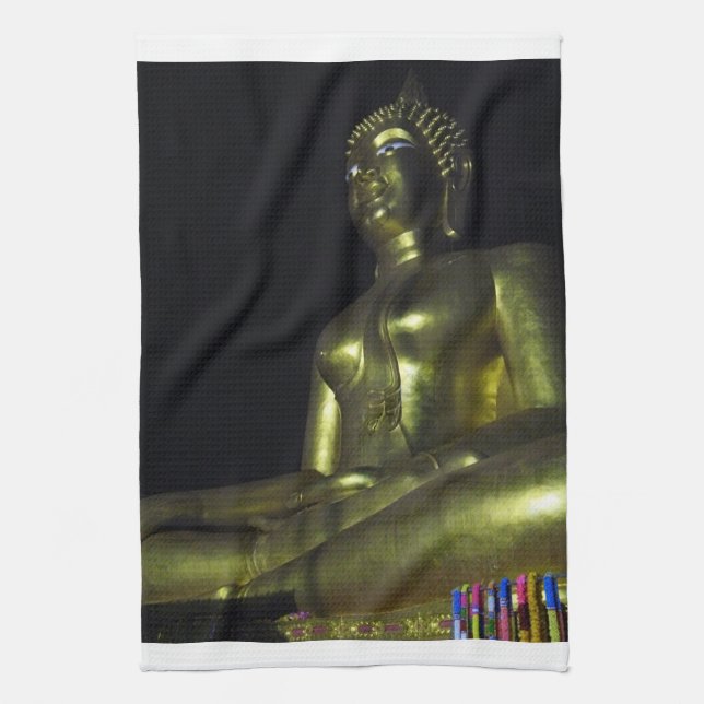 Golden Buddha i natt Kökshandduk (Vertikal)