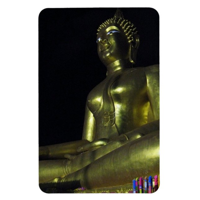 Golden Buddha i natt Magnet (Vertikal)
