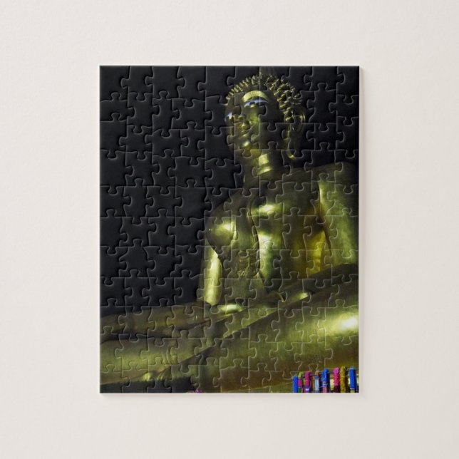 Golden Buddha i natt Pussel (Vertikal)