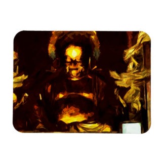 Golden Buddha Kyoto Japan Abstrakt Impressionism Magnet