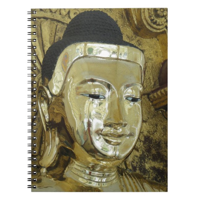 Golden Buddha Statue Inspirational Kärlek Anteckningsbok Med Spiral (Framsidan)