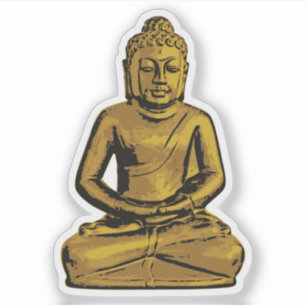 Golden Buddha Statue Klistermärken