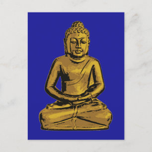 Golden Buddha Statue Vykort