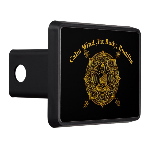 Golden Buddha Surroavrundat av Intricate Mönster Dragkroksskydd (Höger)