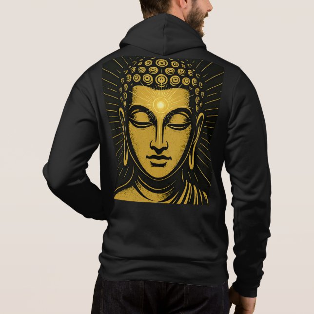 Golden Buddha Tredje Öga T-Shirt | Andlig Awaken (Baksida)