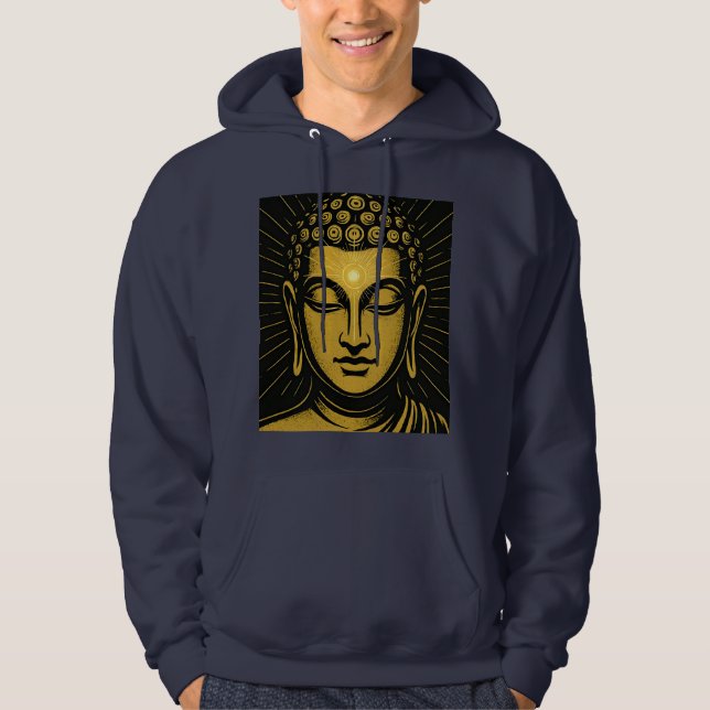 Golden Buddha Tredje Öga T-Shirt | Andlig Awaken Hoodie (Framsida)