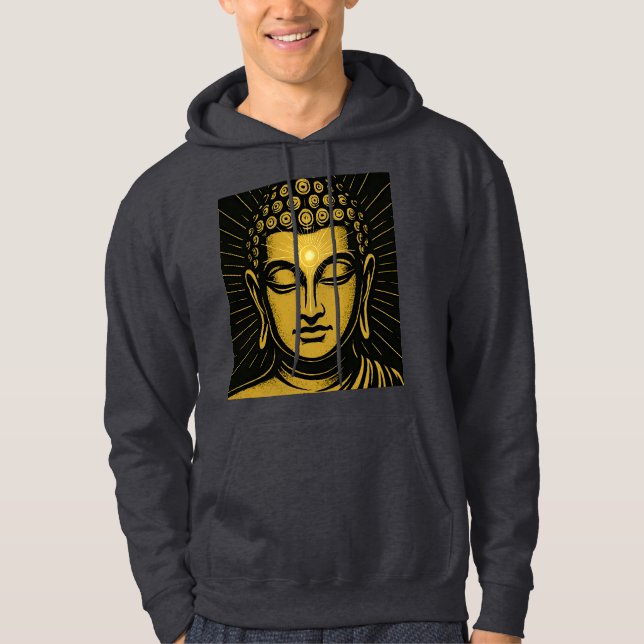 Golden Buddha Tredje Öga T-Shirt | Andlig Awaken Hoodie (Framsida)