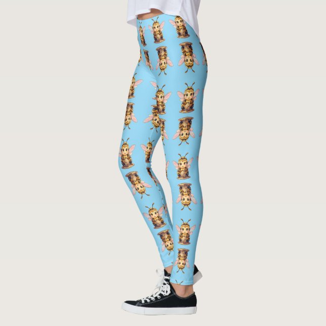 Golden Bumblebee in Bloom Dance.10 Leggings (Vänster)