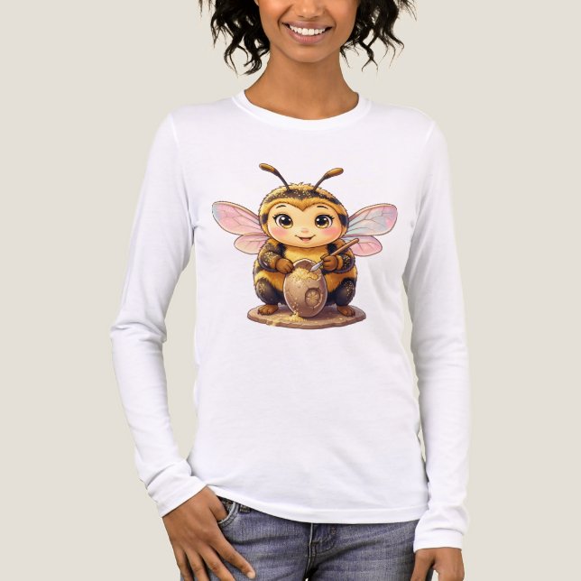 Golden Bumblebee in Bloom Dance.10 T Shirt (Framsida)