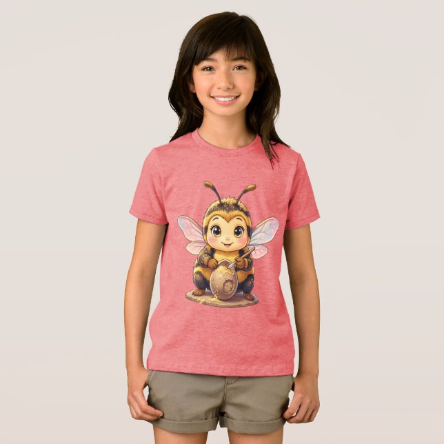 Golden Bumblebee in Bloom Dance.10 T Shirt (Framsida Full)