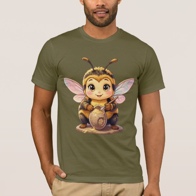 Golden Bumblebee in Bloom Dance.10 T Shirt (Framsida)