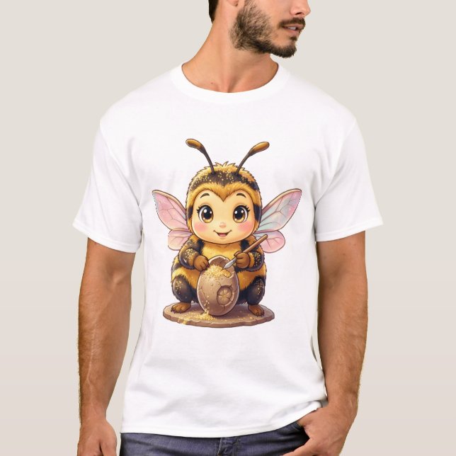 Golden Bumblebee in Bloom Dance.10 T Shirt (Framsida)