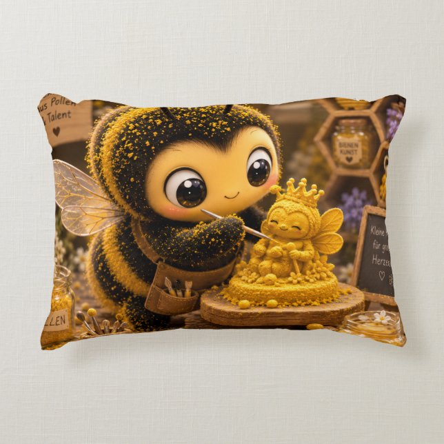 Golden Bumblebee in Bloom Dance.11 Prydnadskudde (Framsidan)