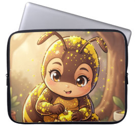 Golden Bumblebee in Bloom Dance.12 Laptop Fodral