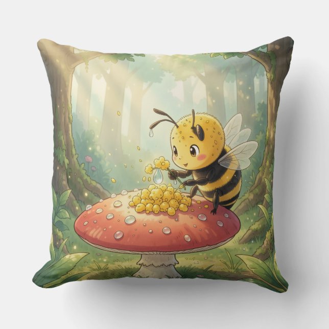 Golden Bumblebee in Bloom Dance.2 Kudde (Framsida)