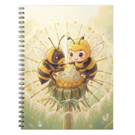 Golden Bumblebee in Bloom Dance.5 Anteckningsbok
