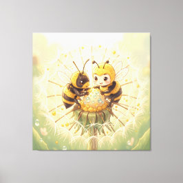 Golden Bumblebee in Bloom Dance.5 Canvastryck