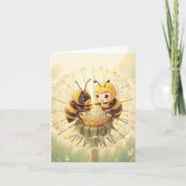 Golden Bumblebee in Bloom Dance.5 Helgkort