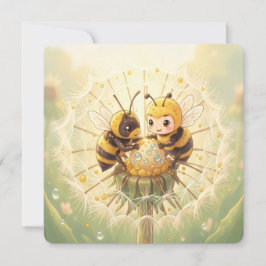Golden Bumblebee in Bloom Dance.5 Julkort