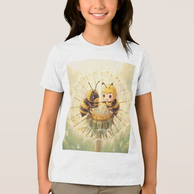 Golden Bumblebee in Bloom Dance.5 T Shirt (Framsida)