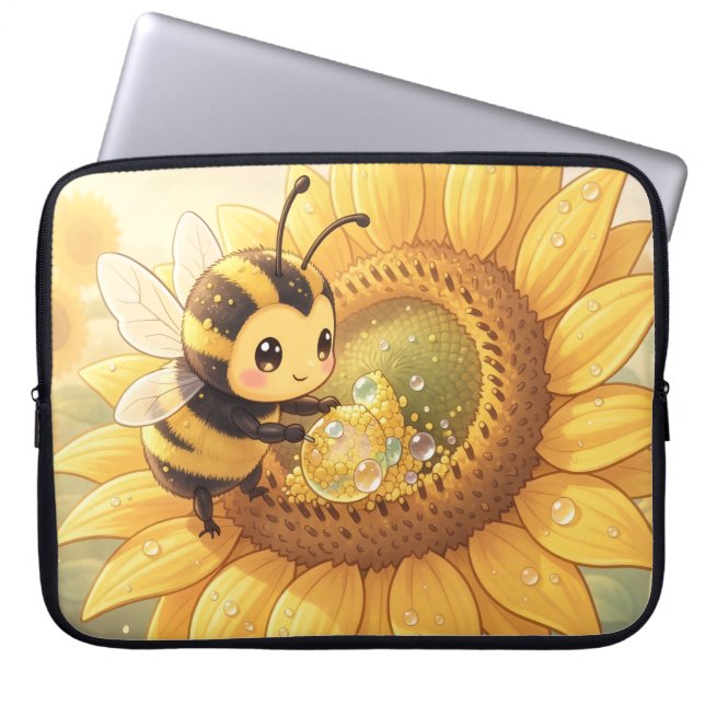 Golden Bumblebee in Bloom Dance.6 Laptop Fodral (Framsidan)