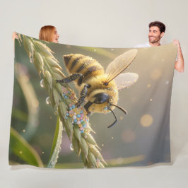 Golden Bumblebee in Bloom Dance.7 Fleecefilt
